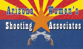 A banner with the words arizona women shooting association.