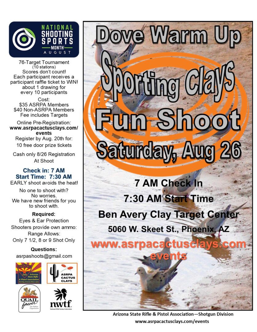 A flyer for the sporting clays event.