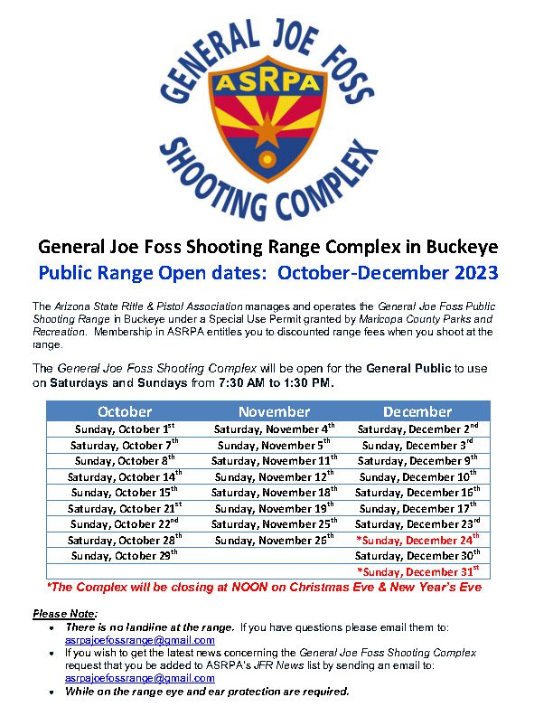 Joe Foss Range Open Dates Oct-Nov-Dec 2023[14483]