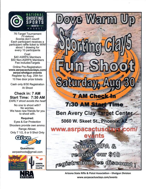 Dove Warm Up - ASRPA Cactus Clays Fun Shoot