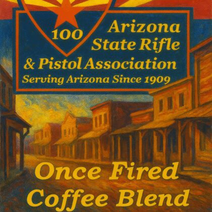 Once Fired coffee blend label with Arizona star